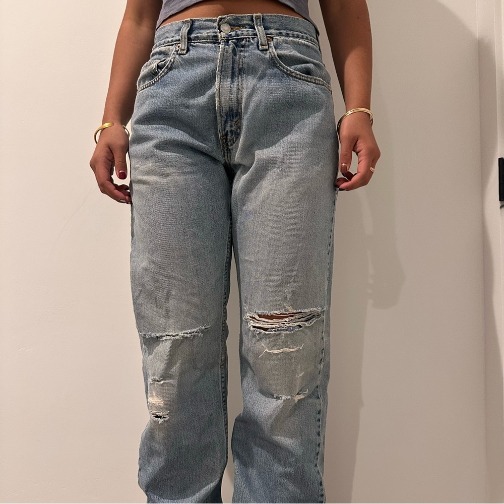Distressed Light Wash Jeans
